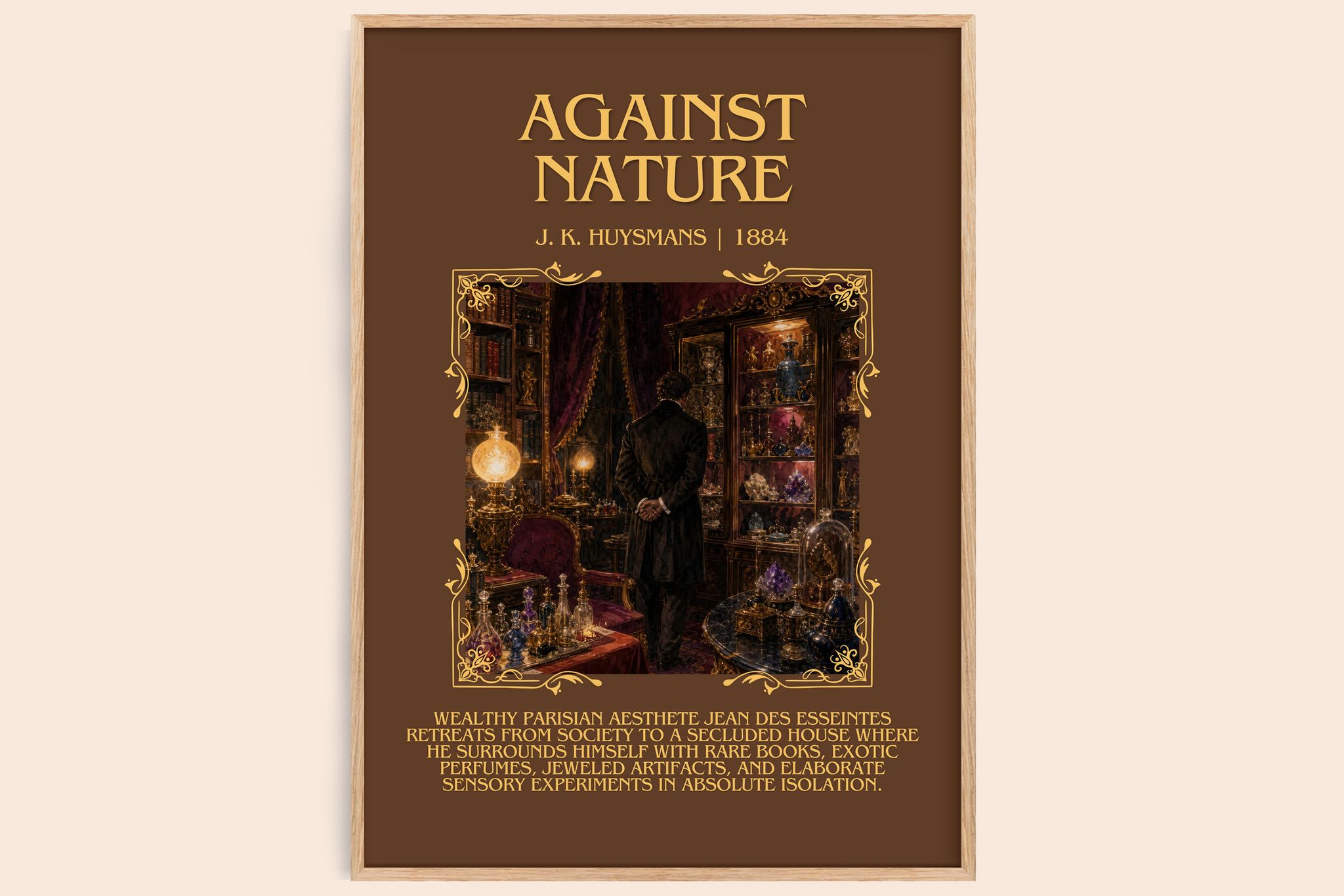 Against Nature Minimalist Book Poster by J. K. Huysmans