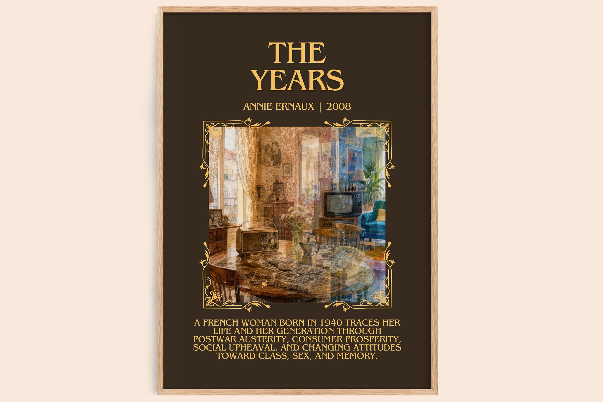 The Years Minimalist Book Poster by Annie Ernaux
