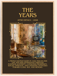The Years Minimalist Book Poster by Annie Ernaux – book poster