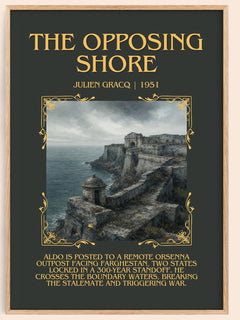 The Opposing Shore Minimalist Book Poster by Julien Gracq – book poster