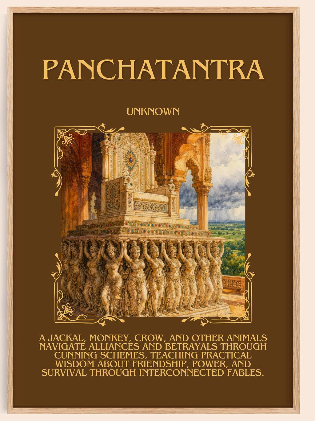 Panchatantra Minimalist Book Poster by Unknown – book poster