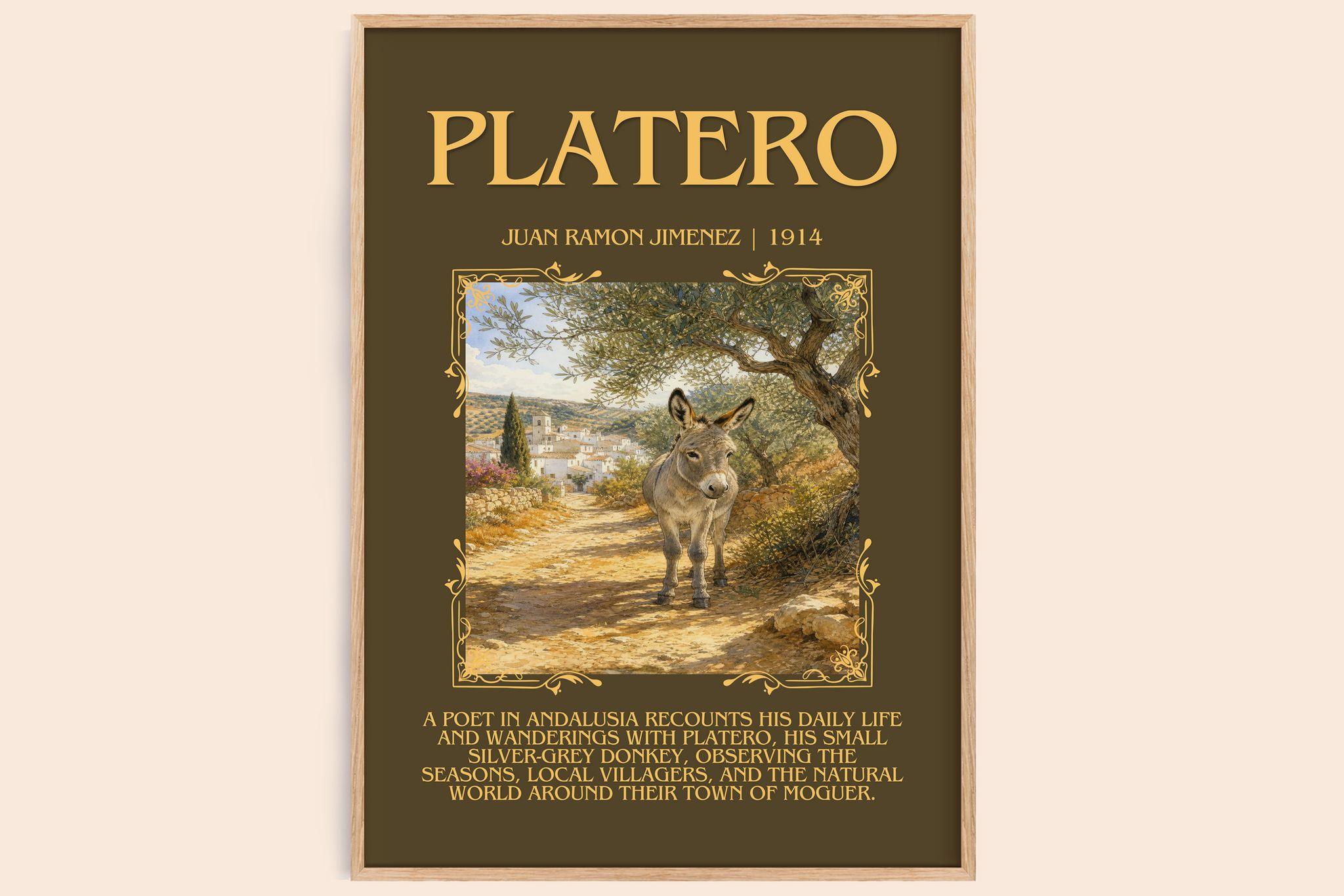 Platero Minimalist Book Poster by Juan Ramón Jiménez