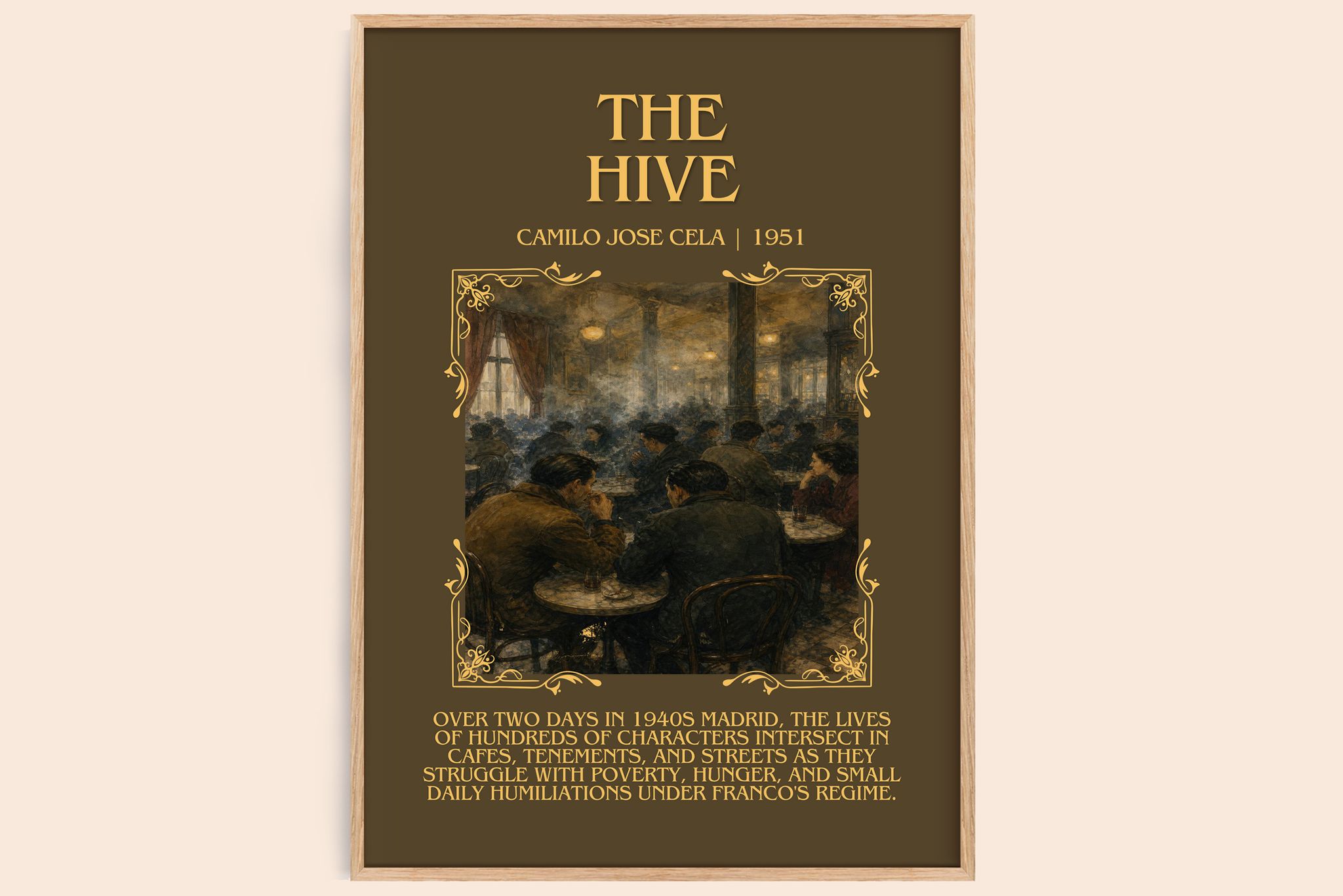 The Hive Minimalist Book Poster by Camilo José Cela