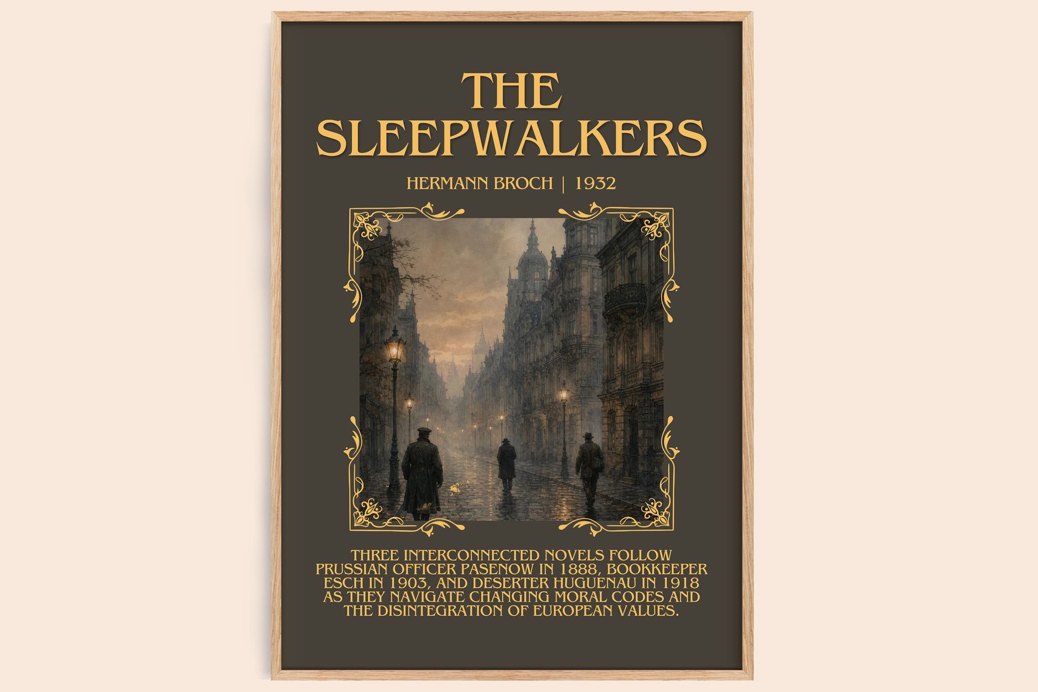 The Sleepwalkers Minimalist Book Poster by Hermann Broch