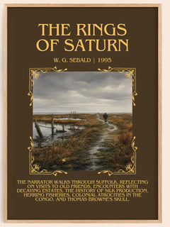 The Rings of Saturn Minimalist Book Poster by W. G. Sebald – book poster