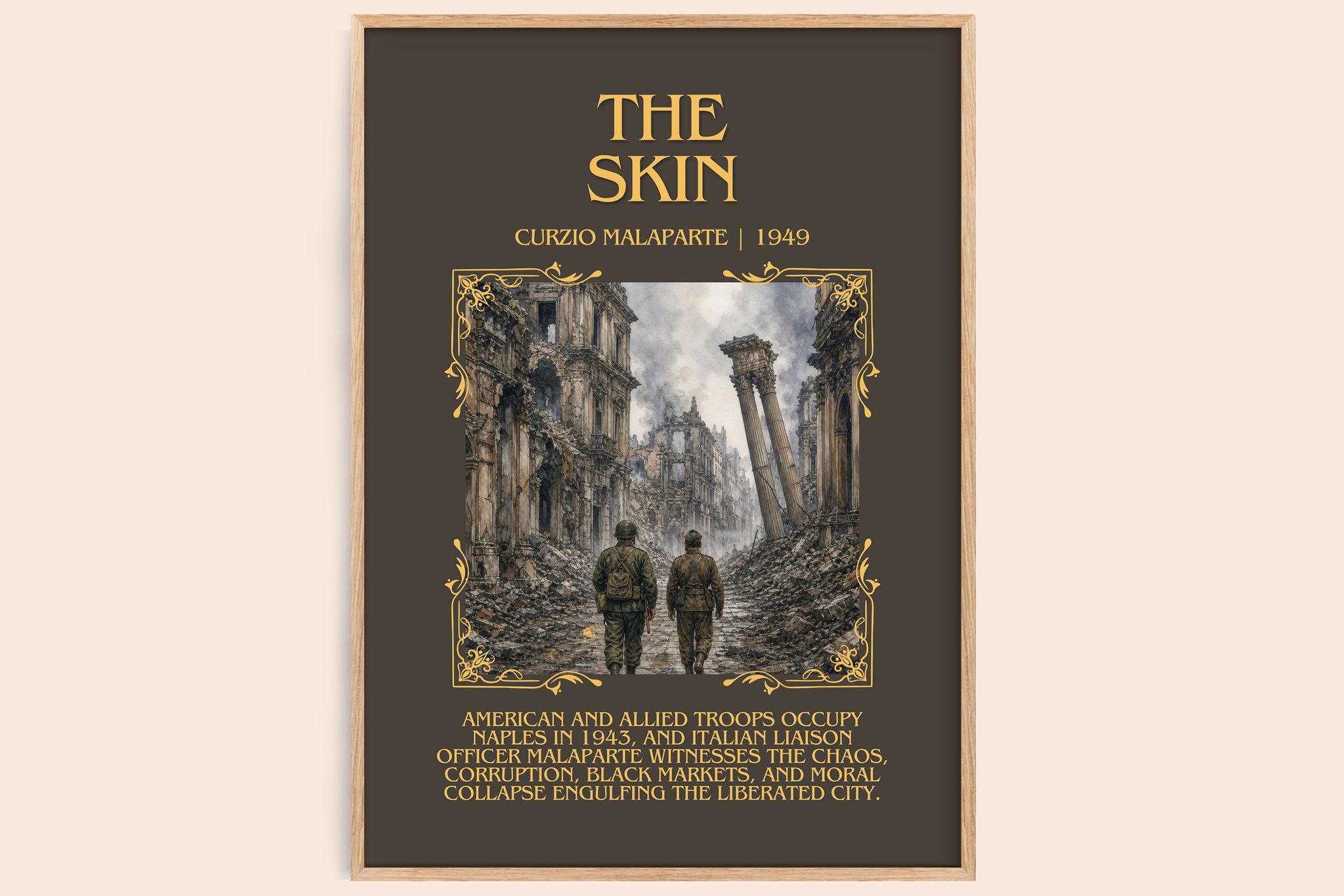 The Skin Minimalist Book Poster by Curzio Malaparte