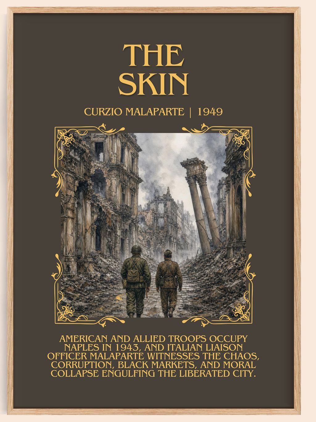 The Skin Minimalist Book Poster by Curzio Malaparte – book poster