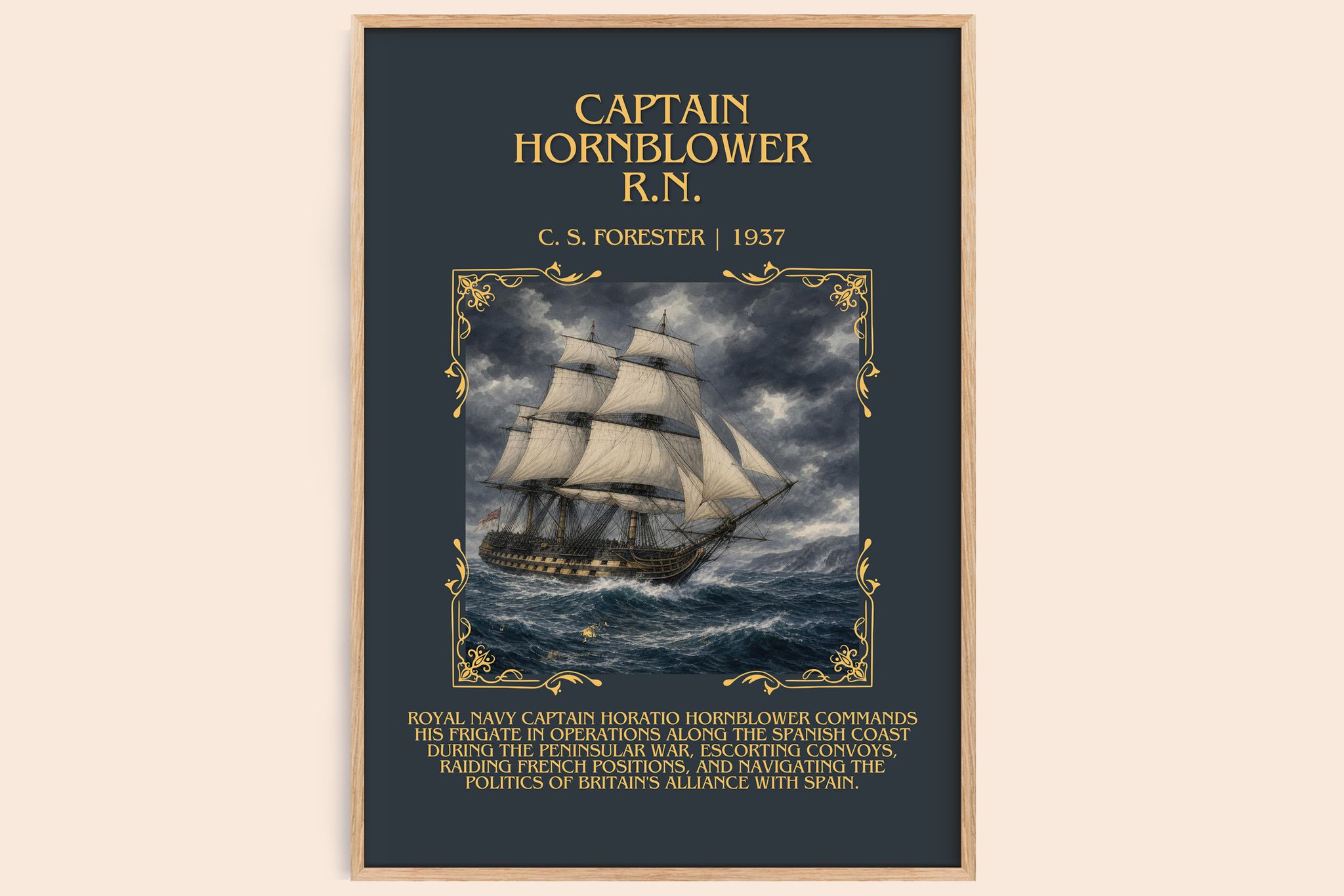 Captain Hornblower R.N. Minimalist Book Poster by C. S. Forester