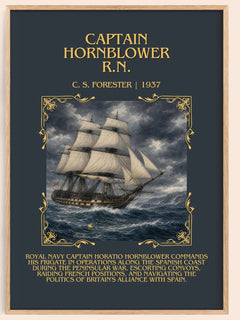 Captain Hornblower R.N. Minimalist Book Poster by C. S. Forester – book poster