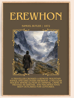 Erewhon Minimalist Book Poster by Samuel Butler – book poster