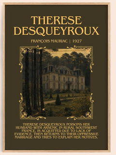 Thérèse Desqueyroux Minimalist Book Poster by François Mauriac – book poster