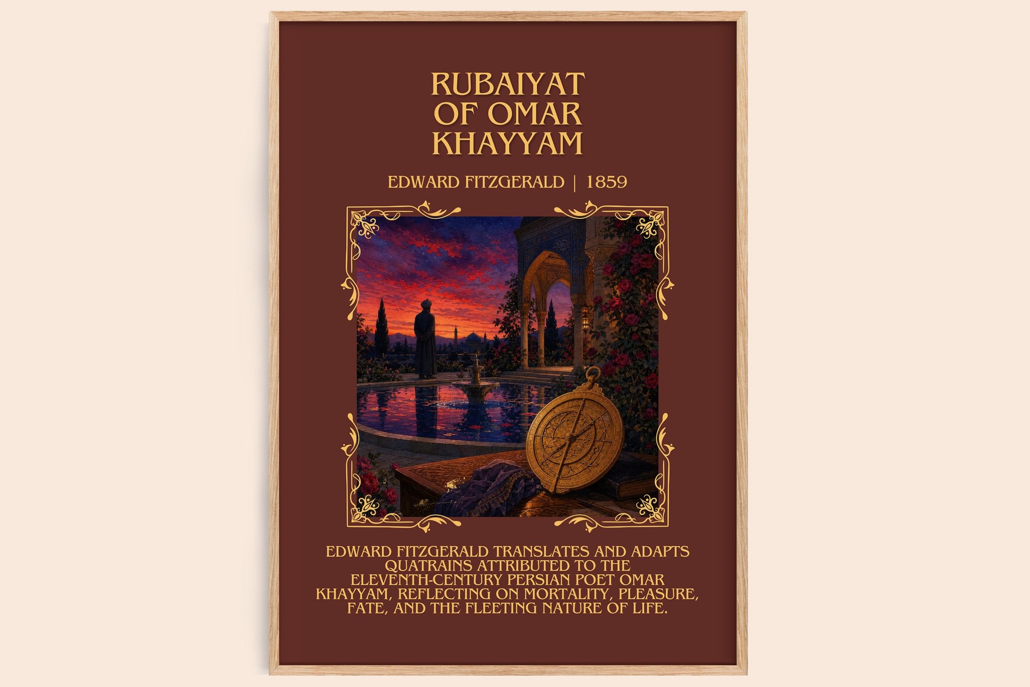 Rubaiyat of Omar Khayyam Minimalist Book Poster by Edward FitzGerald