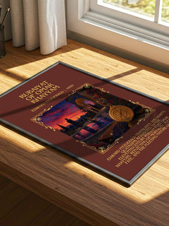 Rubaiyat of Omar Khayyam Minimalist Book Poster by Edward FitzGerald – print on a sunlit desk
