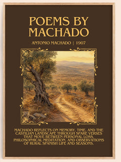 Poems by Machado Minimalist Book Poster by Antonio Machado – book poster
