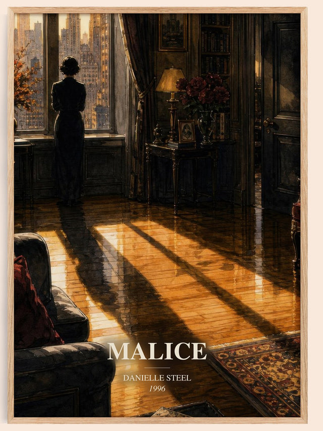 Malice Book Watercolour Illustration by Danielle Steel