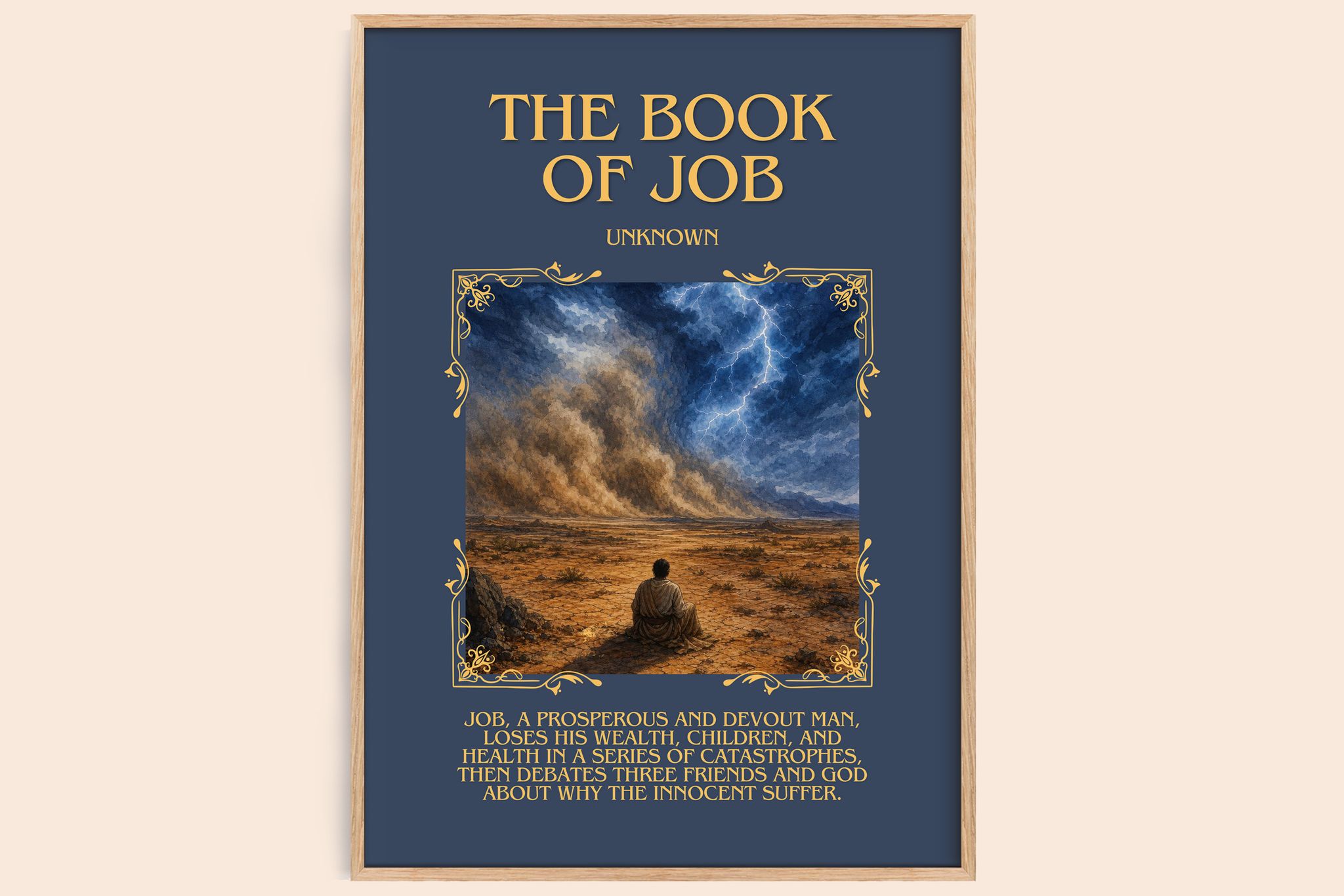 The Book of Job Minimalist Book Poster by Unknown