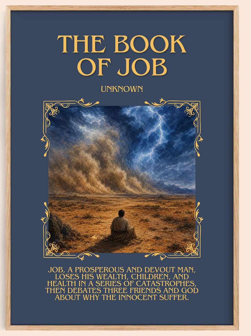 The Book of Job Minimalist Book Poster by Unknown – book poster