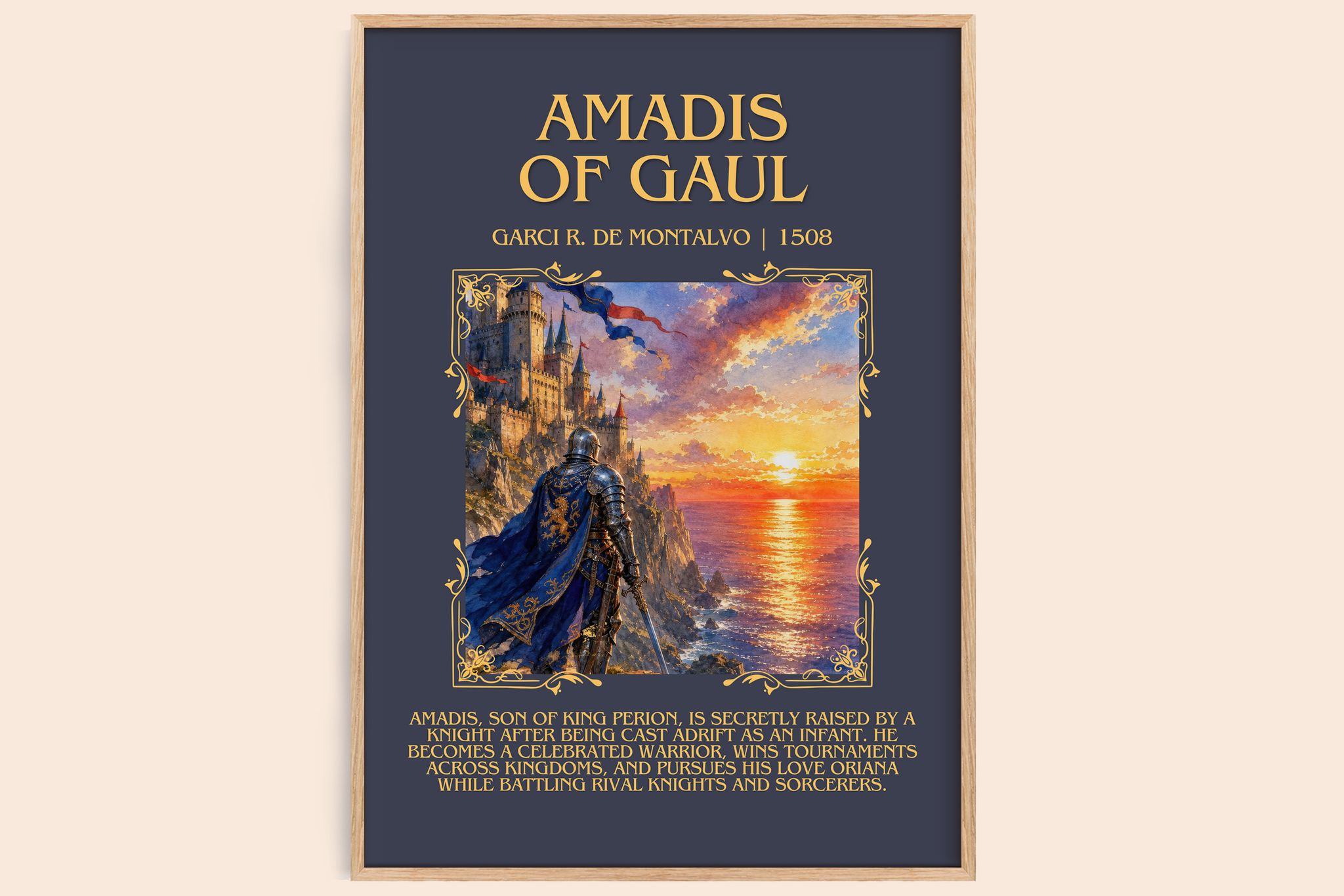 Amadis of Gaul Minimalist Book Poster by Garci R. de Montalvo