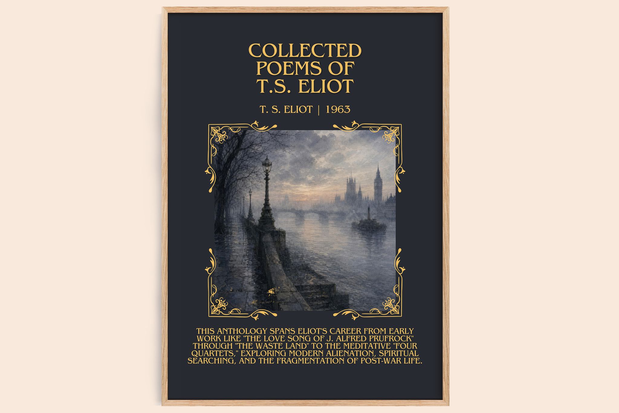 Collected Poems of T.S. Eliot Minimalist Book Poster by T. S. Eliot