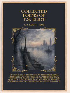 Collected Poems of T.S. Eliot Minimalist Book Poster by T. S. Eliot – book poster