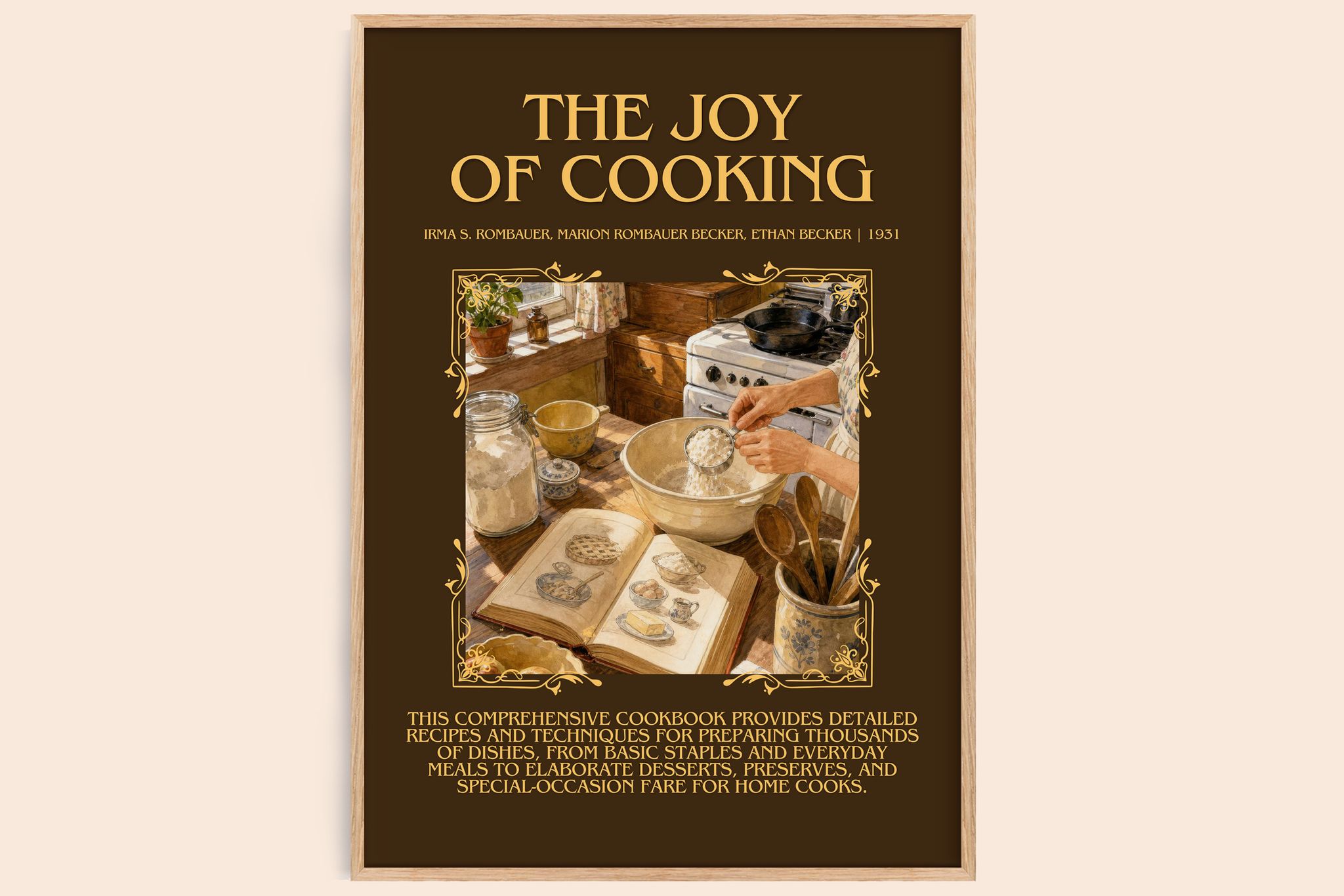 Joy of Cooking Minimalist Book Poster by I. Becker