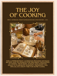 Joy of Cooking Minimalist Book Poster by I. Becker – book poster