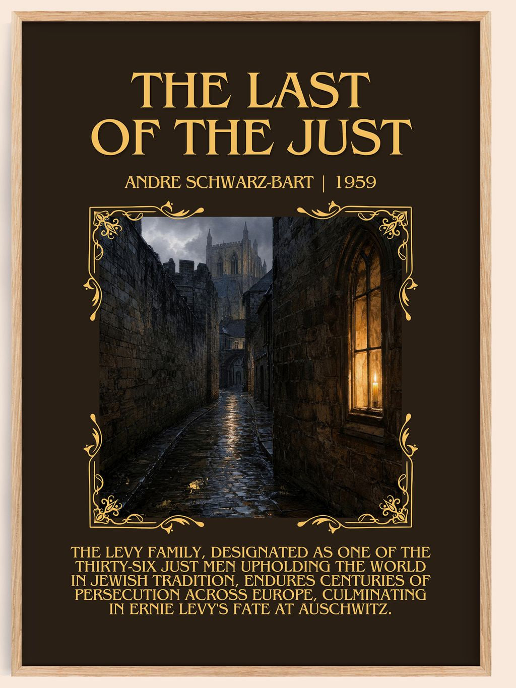 The Last Of The Just Minimalist Book Poster by André Schwarz-Bart – book poster