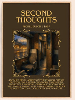 Second Thoughts Minimalist Book Poster by Michel Butor – book poster