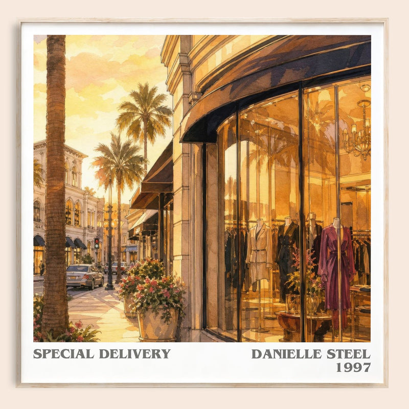 Special Delivery literary book poster by Danielle Steel – framed literary art print
