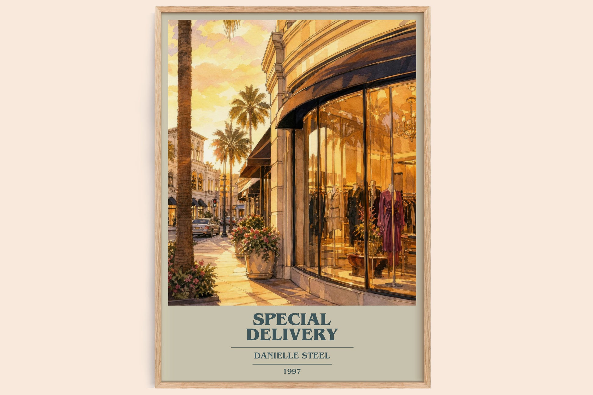 Special Delivery book cover book poster by Danielle Steel – framed literary art print