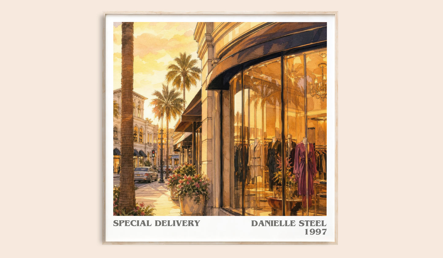 Special Delivery literary book poster by Danielle Steel – framed literary art print