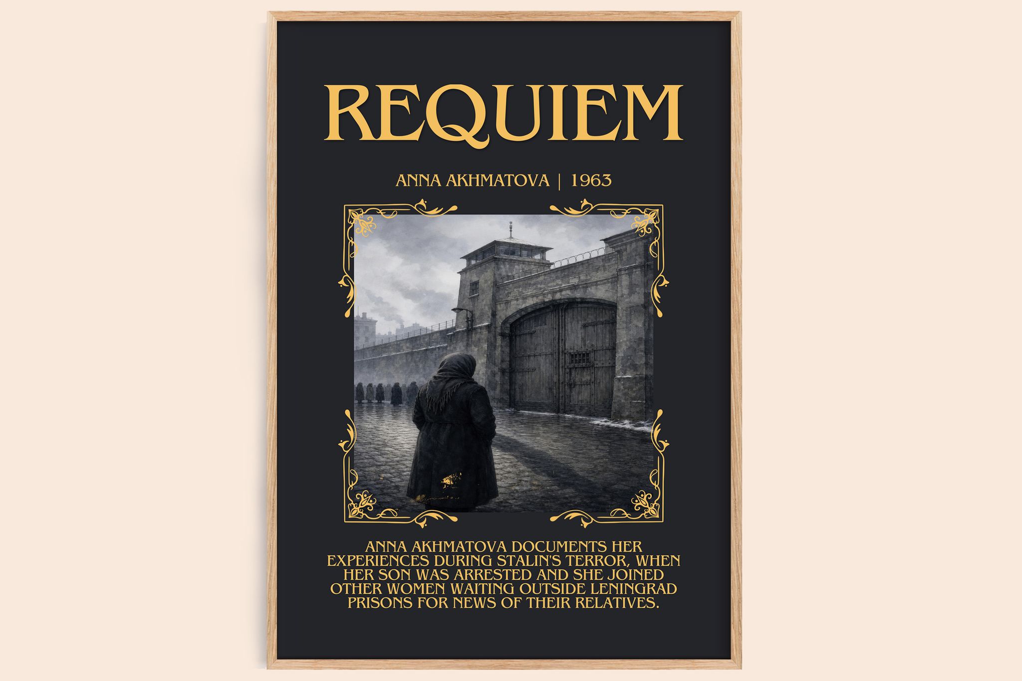 Requiem Minimalist Book Poster by Anna Akhmatova