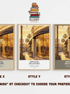 Special Delivery Book Cover Poster by Danielle Steel – Style X, Y and Z side by side – choose your finish