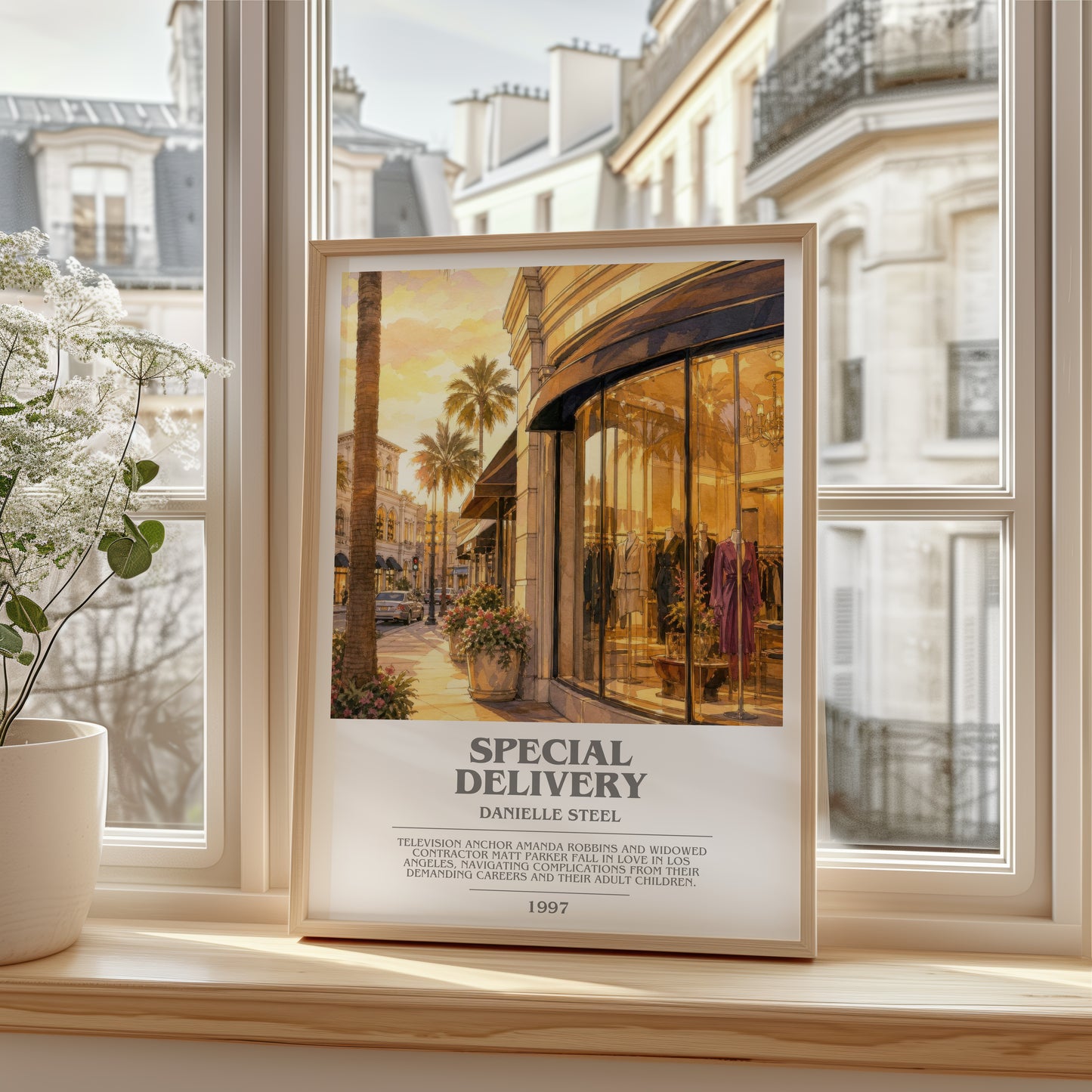 Special Delivery bookish poster colour and style options – Danielle Steel book art