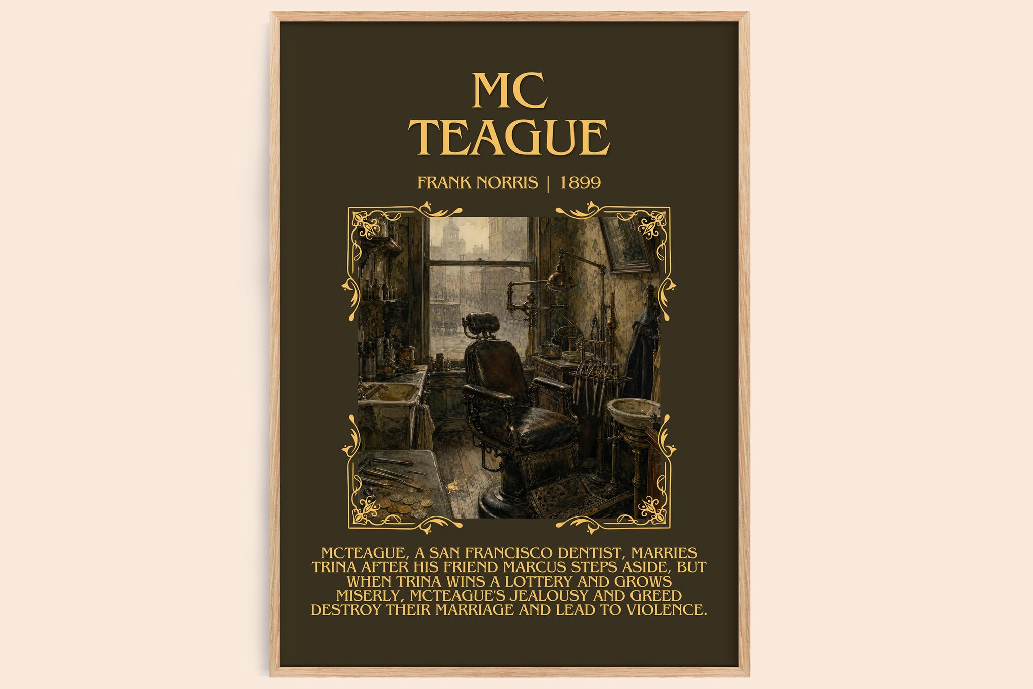 Mc Teague Minimalist Book Poster by Frank Norris