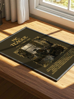 Mc Teague Minimalist Book Poster by Frank Norris – print on a sunlit desk