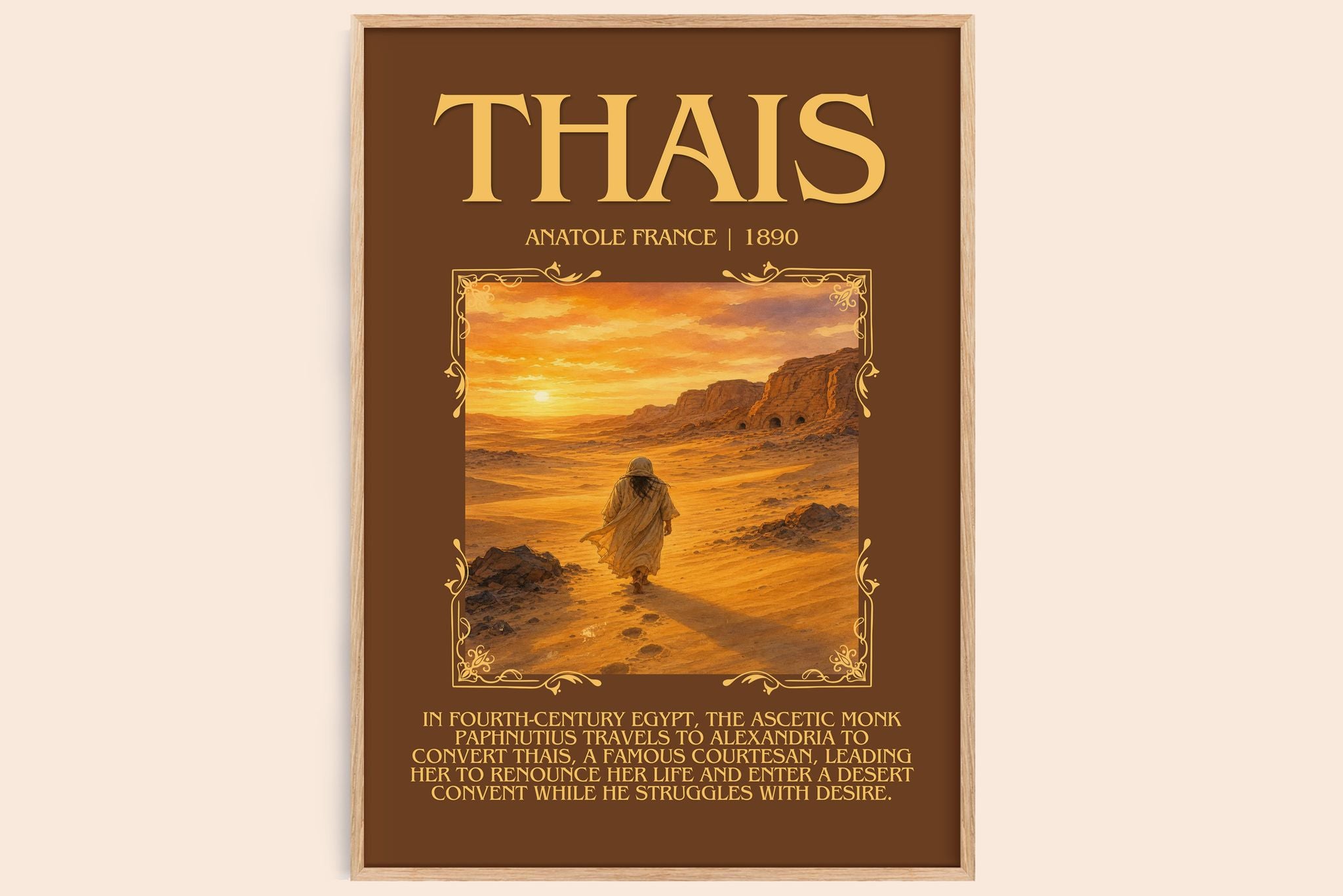 Thaïs Minimalist Book Poster by Anatole France