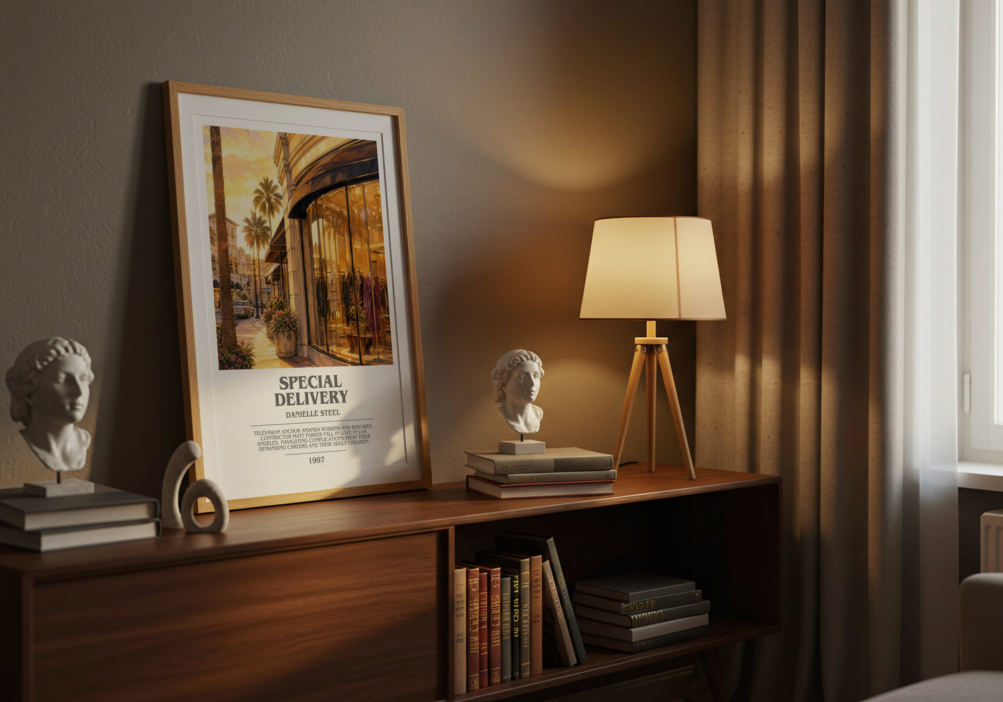 Special Delivery bookish book poster framed on wall – contemporary fiction wall art