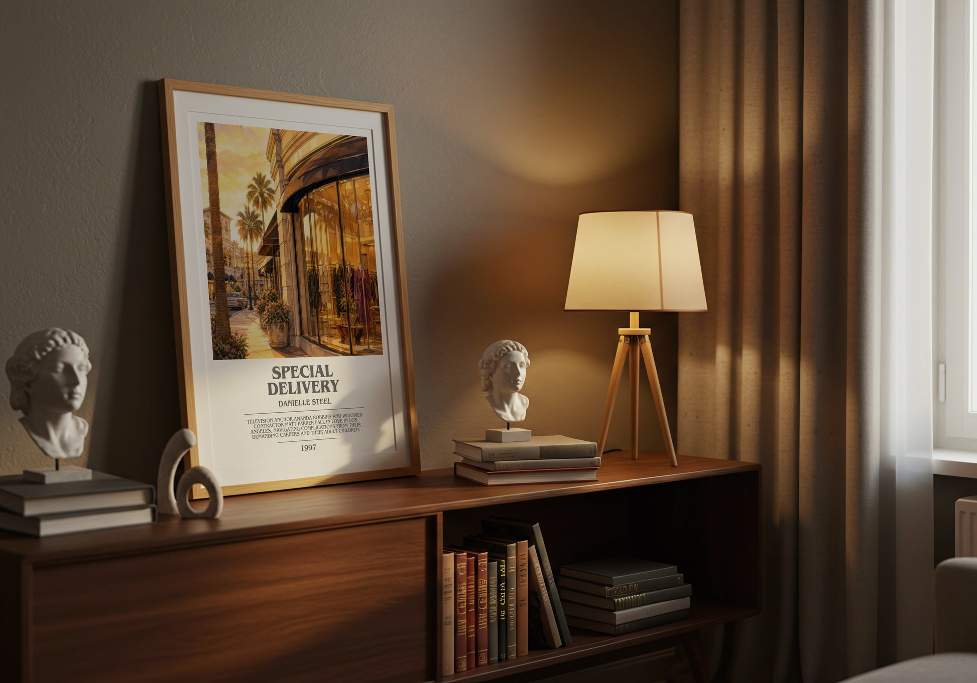 Special Delivery bookish book poster framed on wall – contemporary fiction wall art