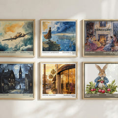 Special Delivery Literary Art Print by Danielle Steel – square print in a six-frame gallery wall