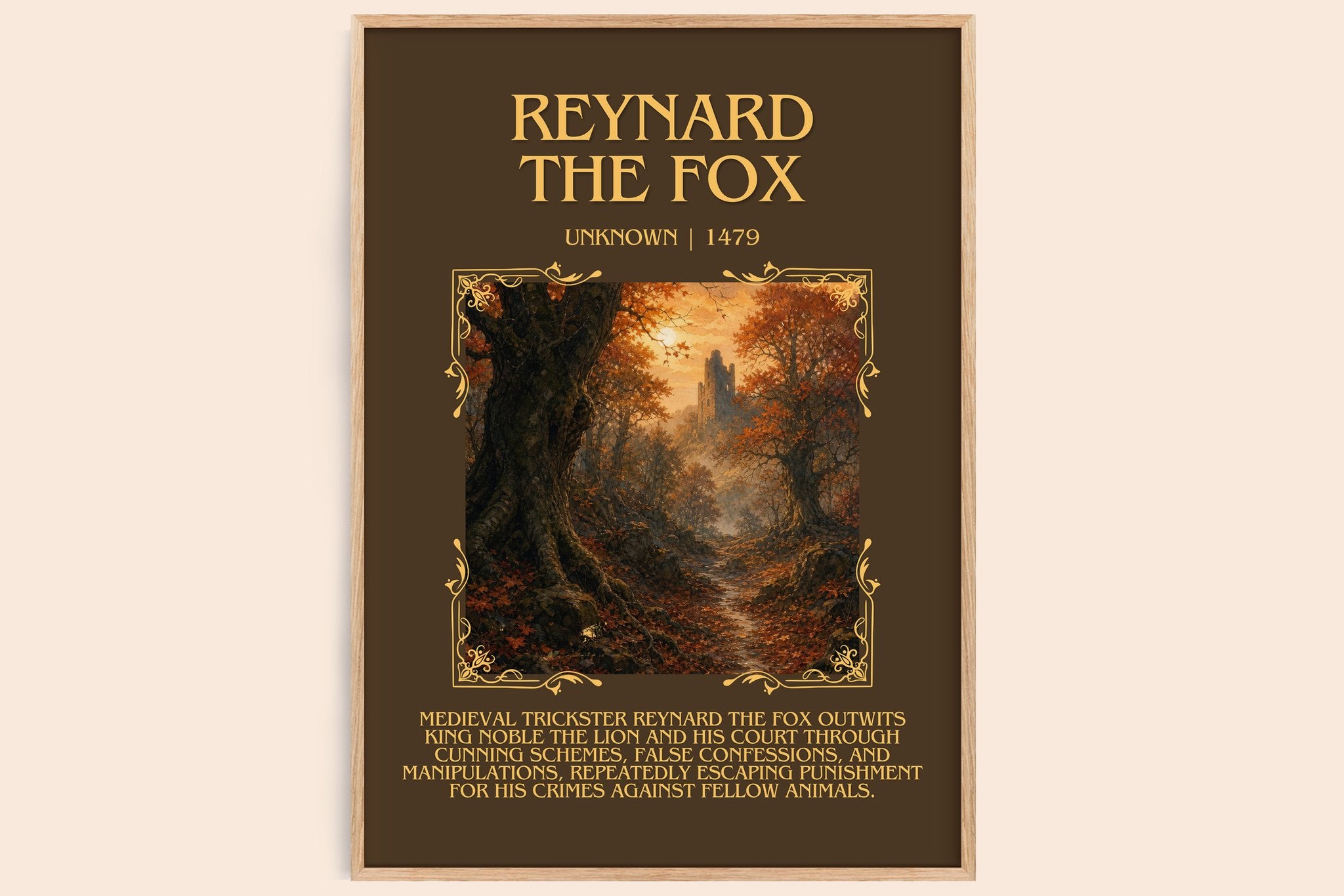 Reynard the Fox Minimalist Book Poster by Unknown