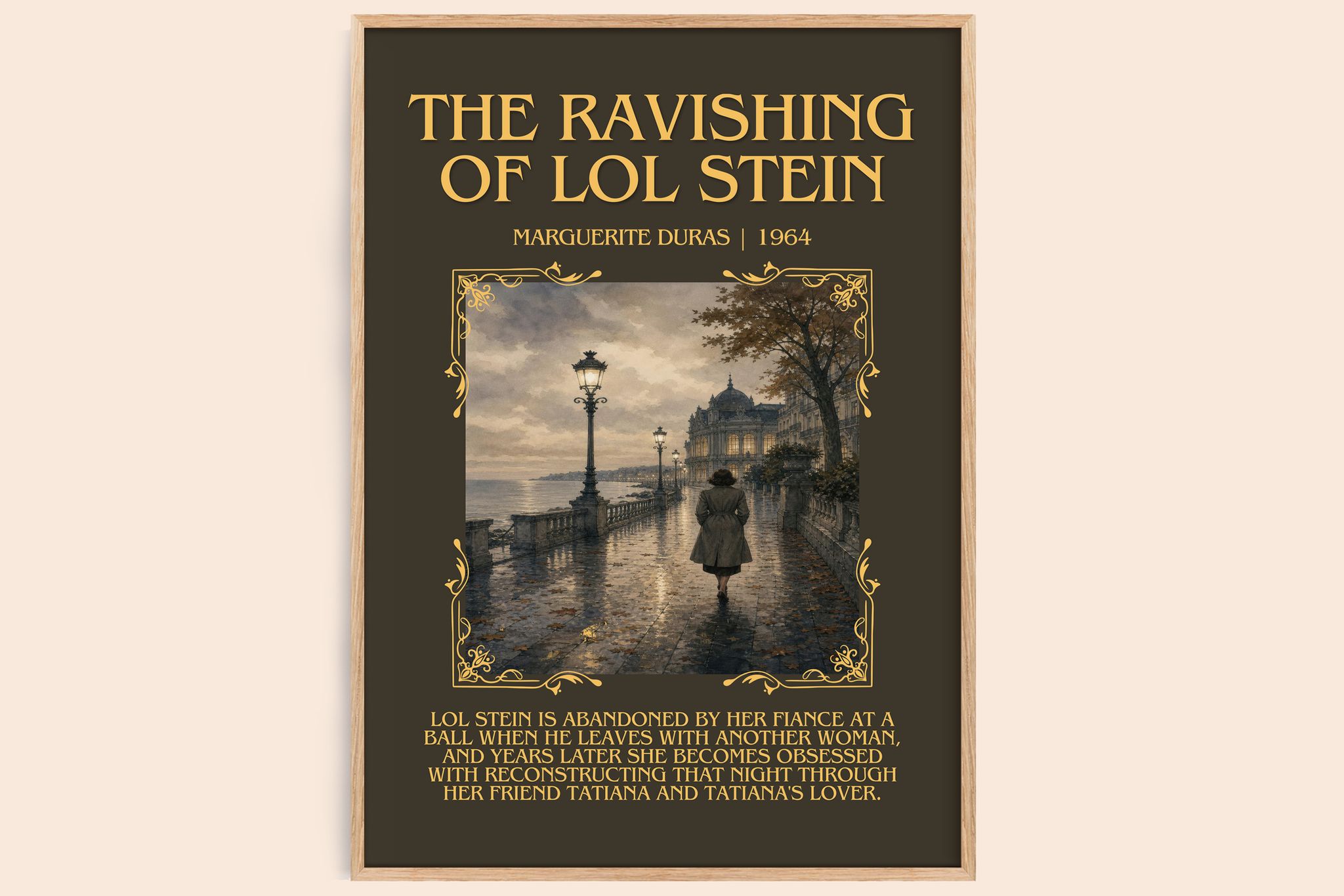 The Ravishing of Lol Stein Minimalist Book Poster by Marguerite Duras