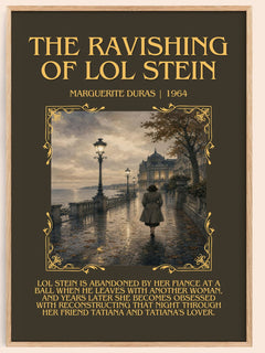 The Ravishing of Lol Stein Minimalist Book Poster by Marguerite Duras – book poster
