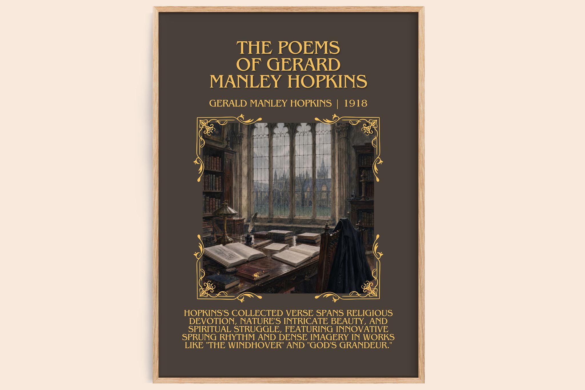 Poems Of Gerard Manley Hopkins Minimalist Book Poster by G. Hopkins