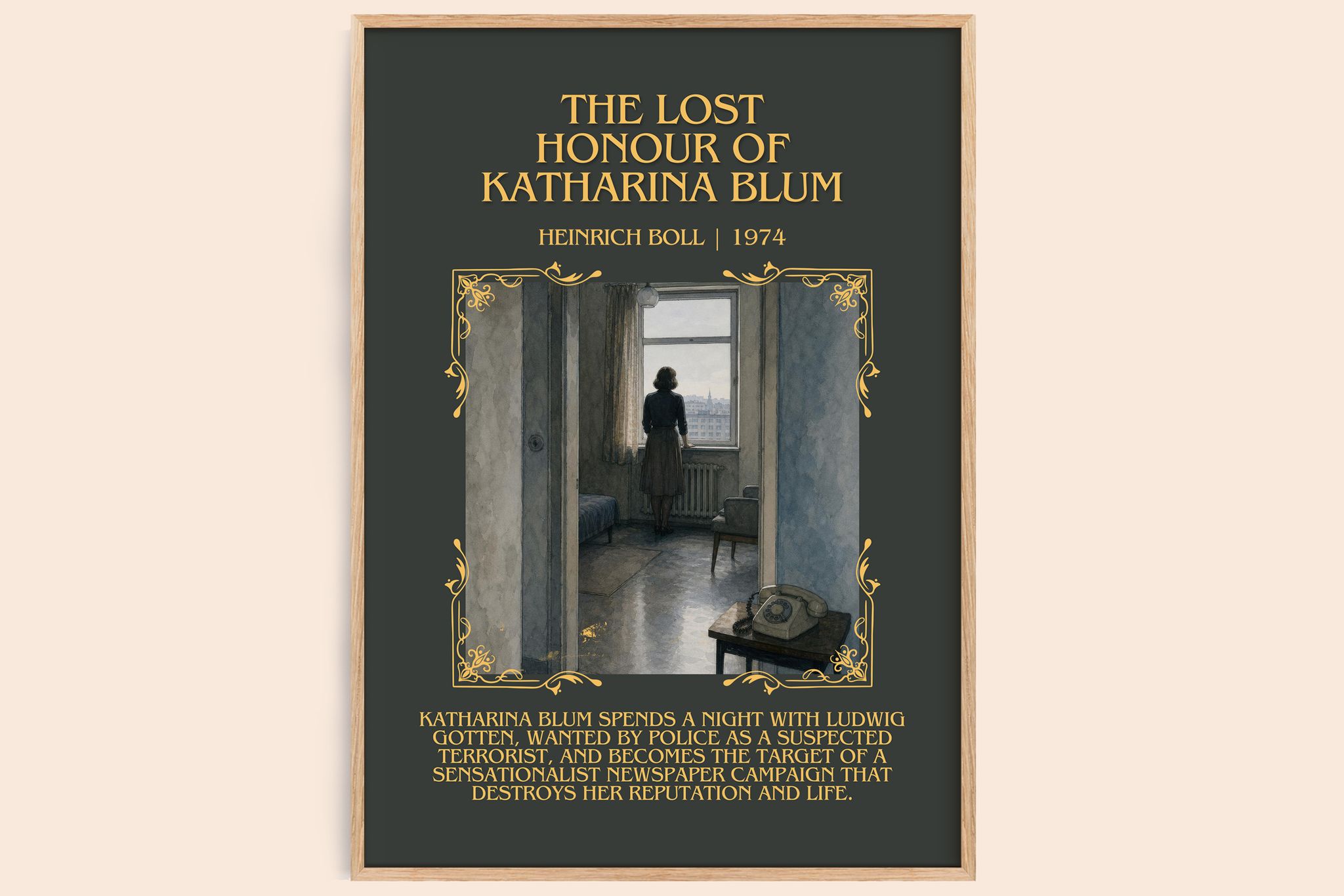 Lost Honour of Katharina Blum Minimalist Book Poster by Heinrich Böll