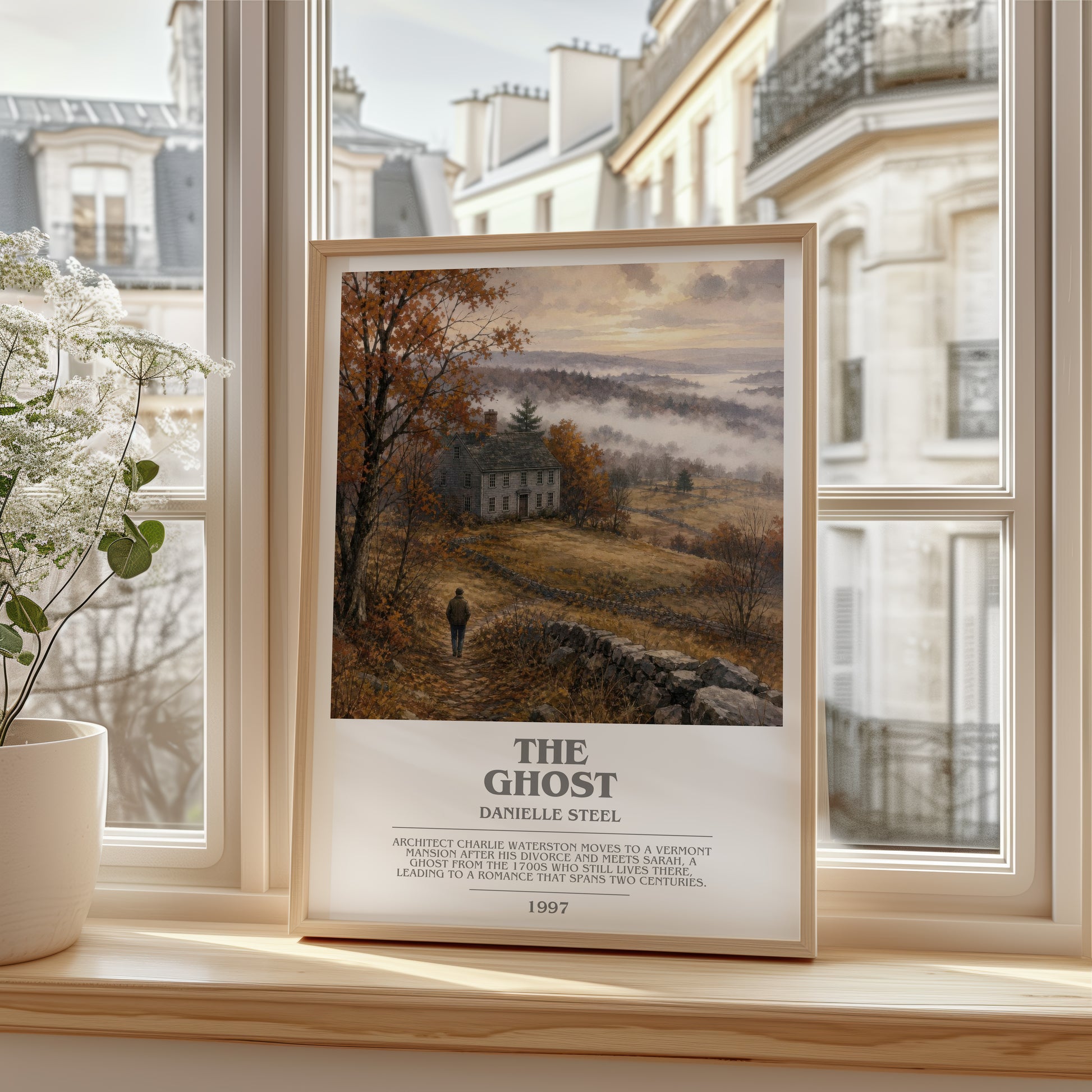 The Ghost bookish poster colour and style options – Danielle Steel book art