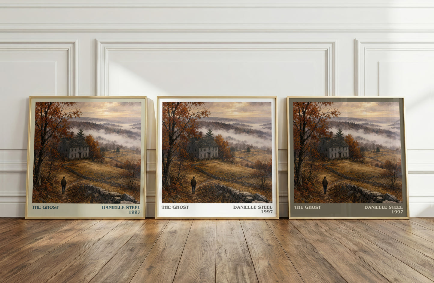 The Ghost literary art print colour and style options – Danielle Steel book art