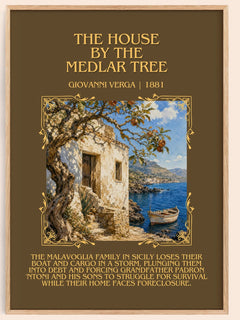 The House by the Medlar Tree Minimalist Book Poster by Giovanni Verga – book poster