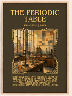 The Periodic Table Minimalist Book Poster by Primo Levi – book poster
