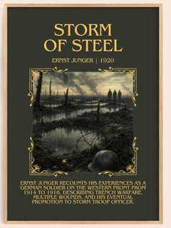Storm of Steel Minimalist Book Poster by Ernst Jünger – book poster